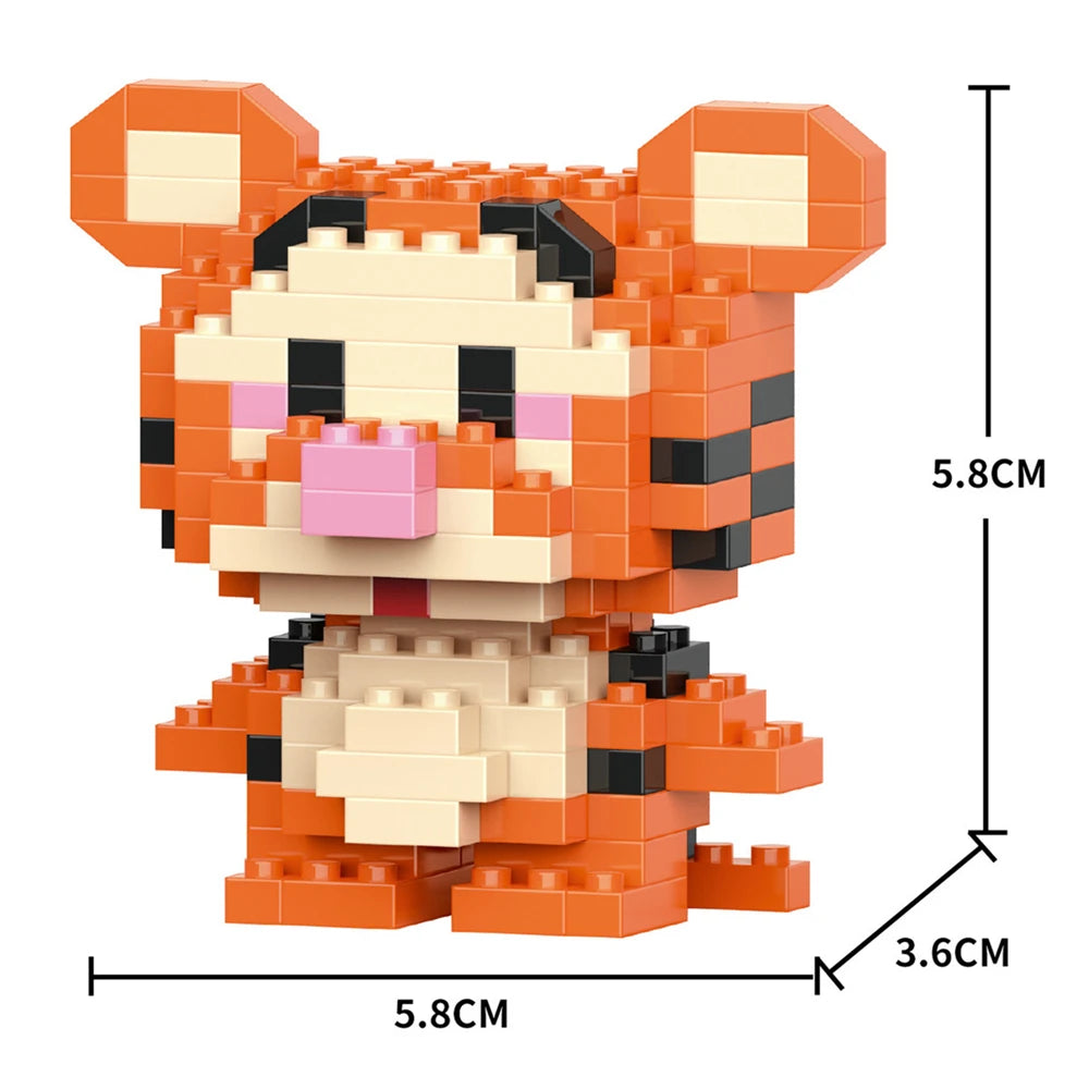 Cartoon Anime Hello Kitty Blocks Kuromi My Melody Cinnamoroll Mouse Building Blocks Doll Toy Kids Birthday Gift