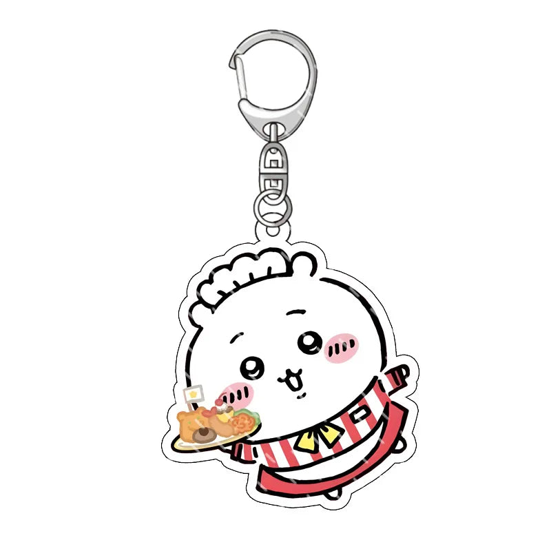 Chiikawa Pendant Anime Comic Acrylic Peripheral Keychain Hachiware Usagi Cute Pendant Bag Hanging Decoration Decoration