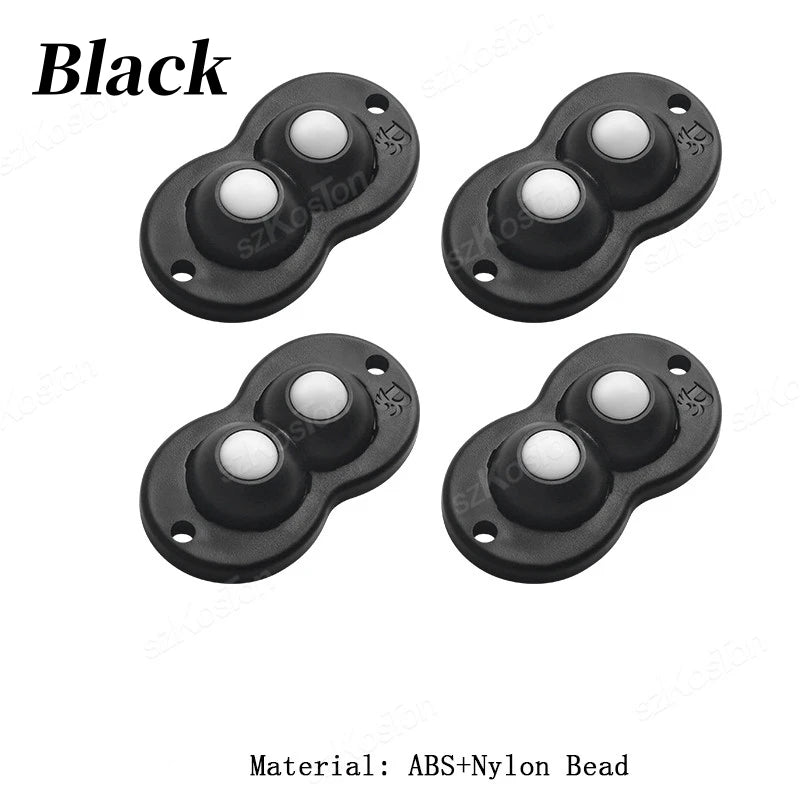 16/8/4 Pcs Self Adhesive Caster Wheels Stainless Steel Nylon 360 Degree Rotation Paste Swivel Wheels Sticky Pulley for Furniture