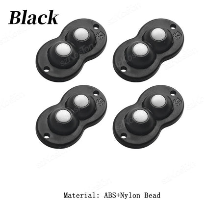 16/8/4 Pcs Self Adhesive Caster Wheels Stainless Steel Nylon 360 Degree Rotation Paste Swivel Wheels Sticky Pulley for Furniture