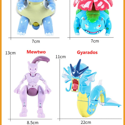 18 Styles Pokemon Anime Deformation Figures Pikachu Eevee Mewtwo Greninja Pokeball Figure Pet Action Model Toys Kids Gifts Toys