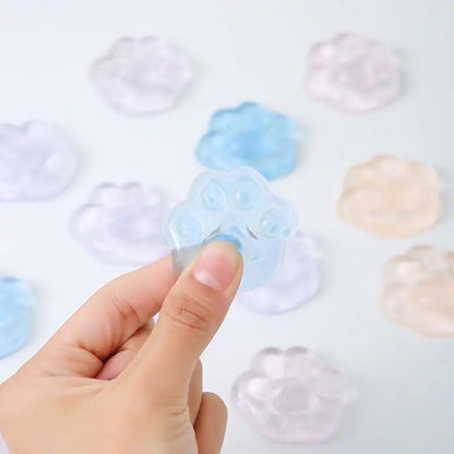 5/10/20PCS Kawaii Cat Paws Sticky Squeeze Toys Soft Realistic Jelly Glitter Cat Paws Transparent Squeeze Toys Kids Adult Gifts