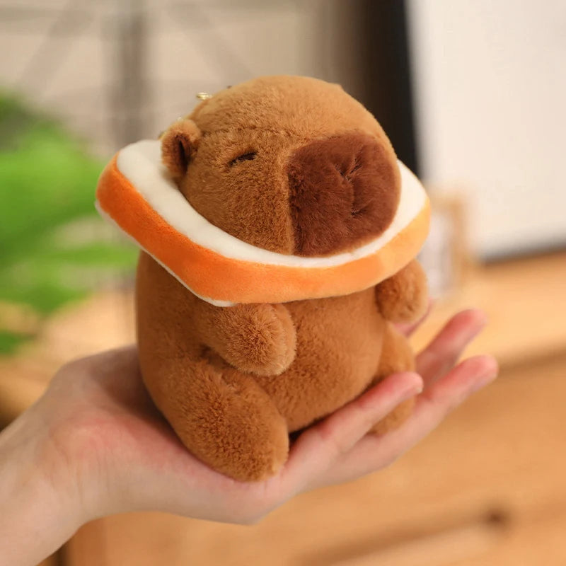 Capybara Plush Toy Pendant Keychain Capibara Cosplay Pokemon Pikachu Disney Stitch Sanrio Kuromi Plushies Stuffed Bag Decor Gift