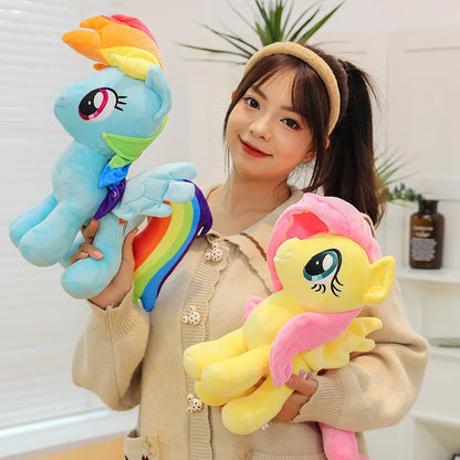 Little Pony Rainbow Dash Applejack Plush Toy 28cm Official Hasbro Figure Soft Stuffed Animal For Fans Collection Gift