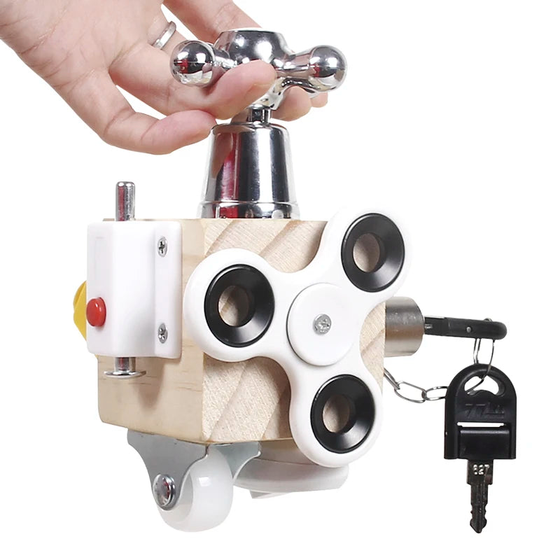 Montessori Kids Busy Cube Board Educational Toys Children Hand Grasping Ability Training Lock Learning Toys For Toddler Gifts