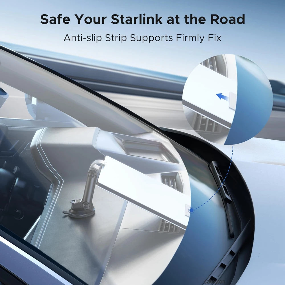 For Starlink Mini Car Mount for Dashboard Mounting Kit Sticky Suction Base Angle-Adjustable Secure Hold Car Suction Cup Mount
