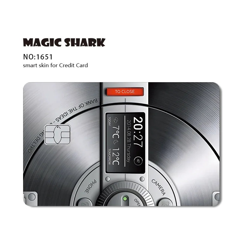 2025 New Magic Shark Anime Money Charge 404 Error ID Game Machine Film Skin Sticker for Debit Bank Credit Card