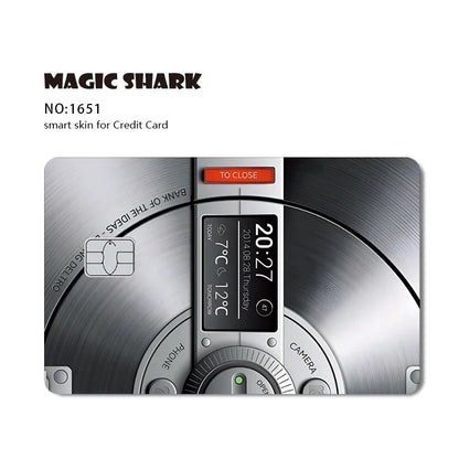 2025 New Magic Shark Anime Money Charge 404 Error ID Game Machine Film Skin Sticker for Debit Bank Credit Card