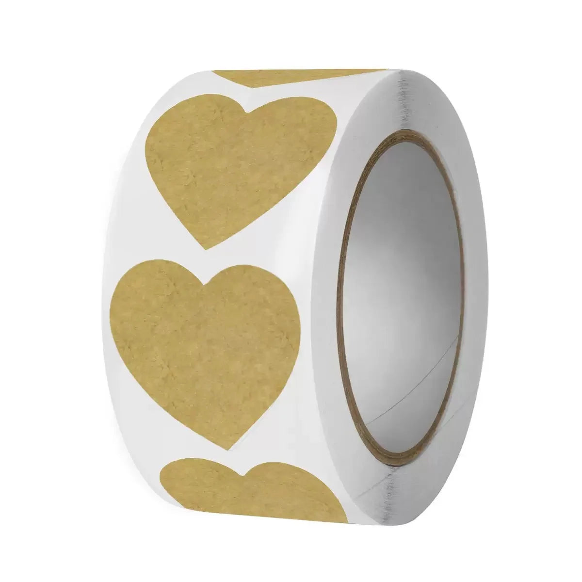 500 pcs / 1 Roll, Kraft Round Self-Adhesive Label Paper Items Classification Name Stickers Personalized Labels