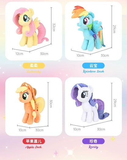 30Cm Genuine My Little Pony Plush Toy Kawaii Friendship Is Magic Plushies Doll Rarity Sofa Pillow Cartoon Rainbow Dash Kids Gift