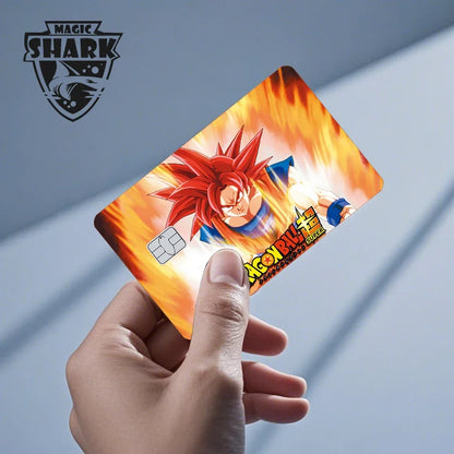 100% New Anime Goku Vegeta Super Saiyan 3M Front Film Skin Sticker Cover for Debit Credit Card
