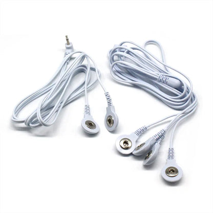 2/4 Way 3.5mm Button Tens Acupuncture Massager Cable Line Wire for Digital Tens Machine Electrical Nerve Muscle Stimulator