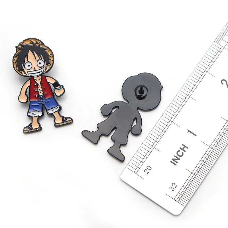 Japanese Anime Enamel Pin Cute Lapel Pin Devil Fruit Brooches for Backpack Manga Badges Jewelry Accessories