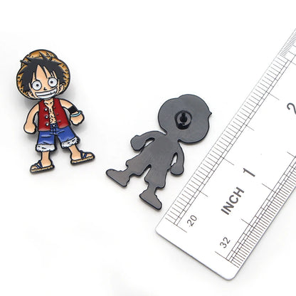 Japanese Anime Enamel Pin Cute Lapel Pin Devil Fruit Brooches for Backpack Manga Badges Jewelry Accessories