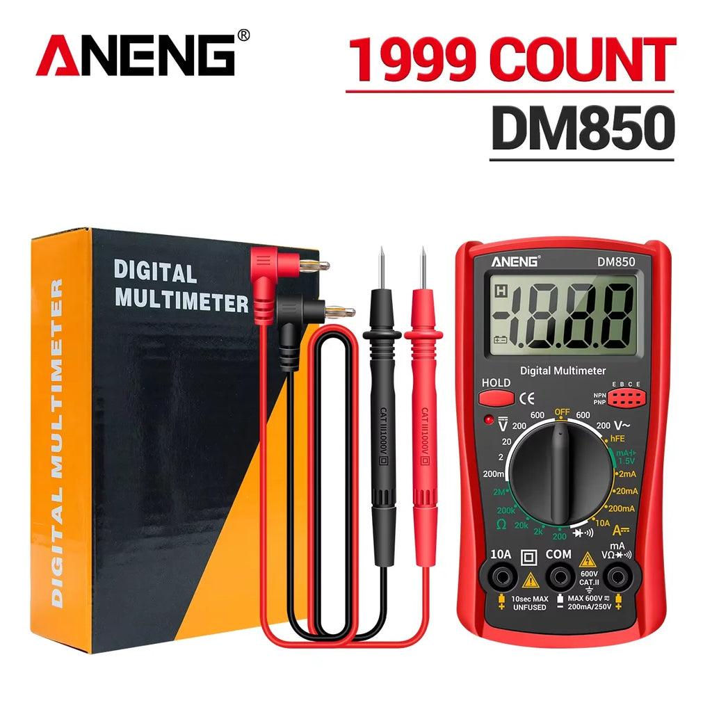 ANENG DM850 Handheld Digital Multimeter Professional Multimetro AC/DC Votage Tester 1999 Counts Ohm Ammeter Electric Tools