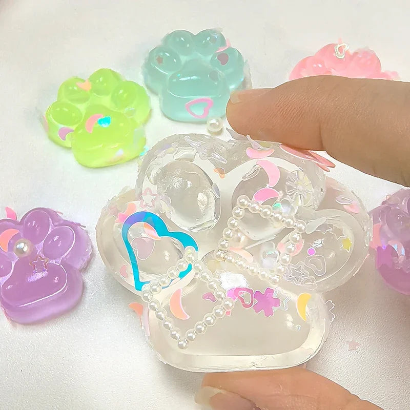 Luminous Cat Paw Hamster Squishy Squeeze Toy Stress Relief Party Antistress Rising Toys For Adult Kids Stretch Toy Decompression