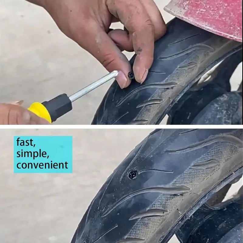 Tire Repair Rubber Nail,40PCS Tire Repair Rubber Screws Fast Tyre Self-Service Tool,Electromobile Tire Puncture Repair for Car