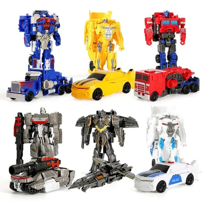 Transformation Car Toy One Step Deformation Robot Action Figure Model Kid Puzzle Toy Anime Robot Model Deformation Car