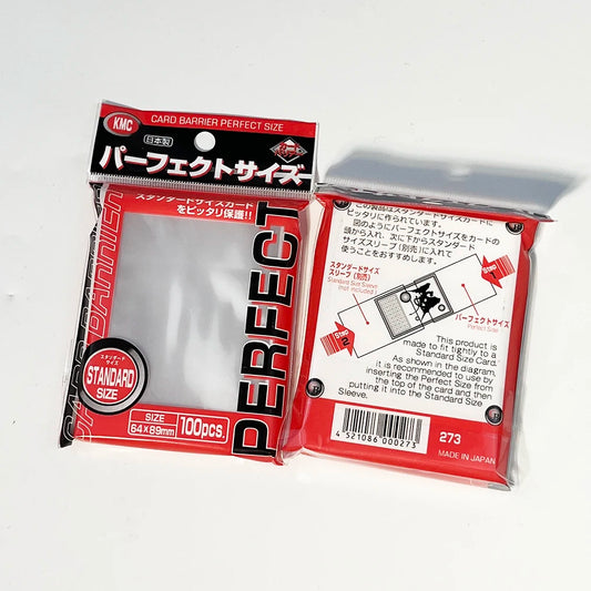100PCS KMC Card Sleeves Transparent Trading Card Sleeves Perfect Fit Standard Size Card Board Game Cards Outer Protector 64x89mm
