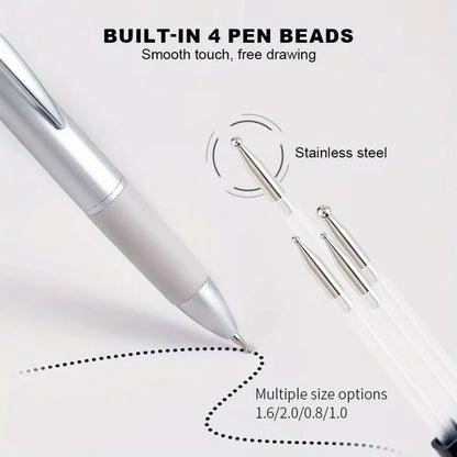 6 in 1 Nail Art Dotting Tools Disc Nail Drill Point Nail Tools Dot Painting Tool Nail Point Drill Pen for Dot Drawing Home Salon