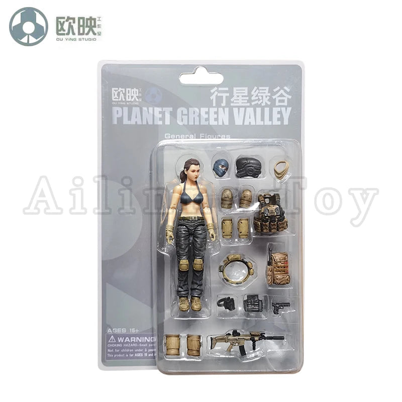 Ou Ying Studio 1/18 Planet Green Valley PGV 3.75inch Action Figure Girls War EFSA Female Figures Anime Model