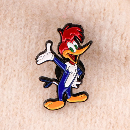 Cute Bird Enamel Pin Cartoon Badges on Backpack Brooches for Women Men Lapel Pins Funny Jewelry Cosplay Accessories Toys Gift