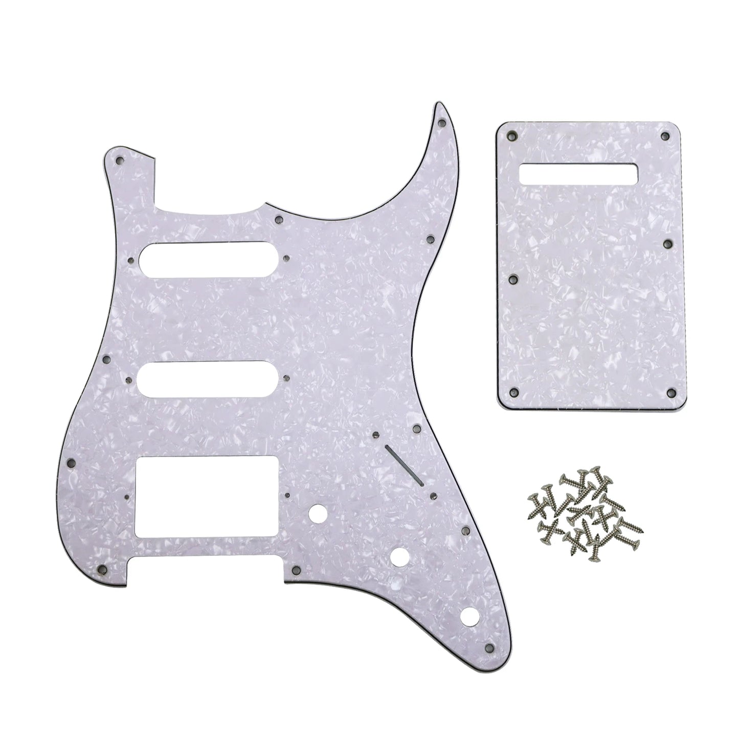 PHRILAM SSH 11 hole ST electric guitar guard, 3-Layer  St  Pickguard with Aluminum Foil Shield Fits American/Mexican ST