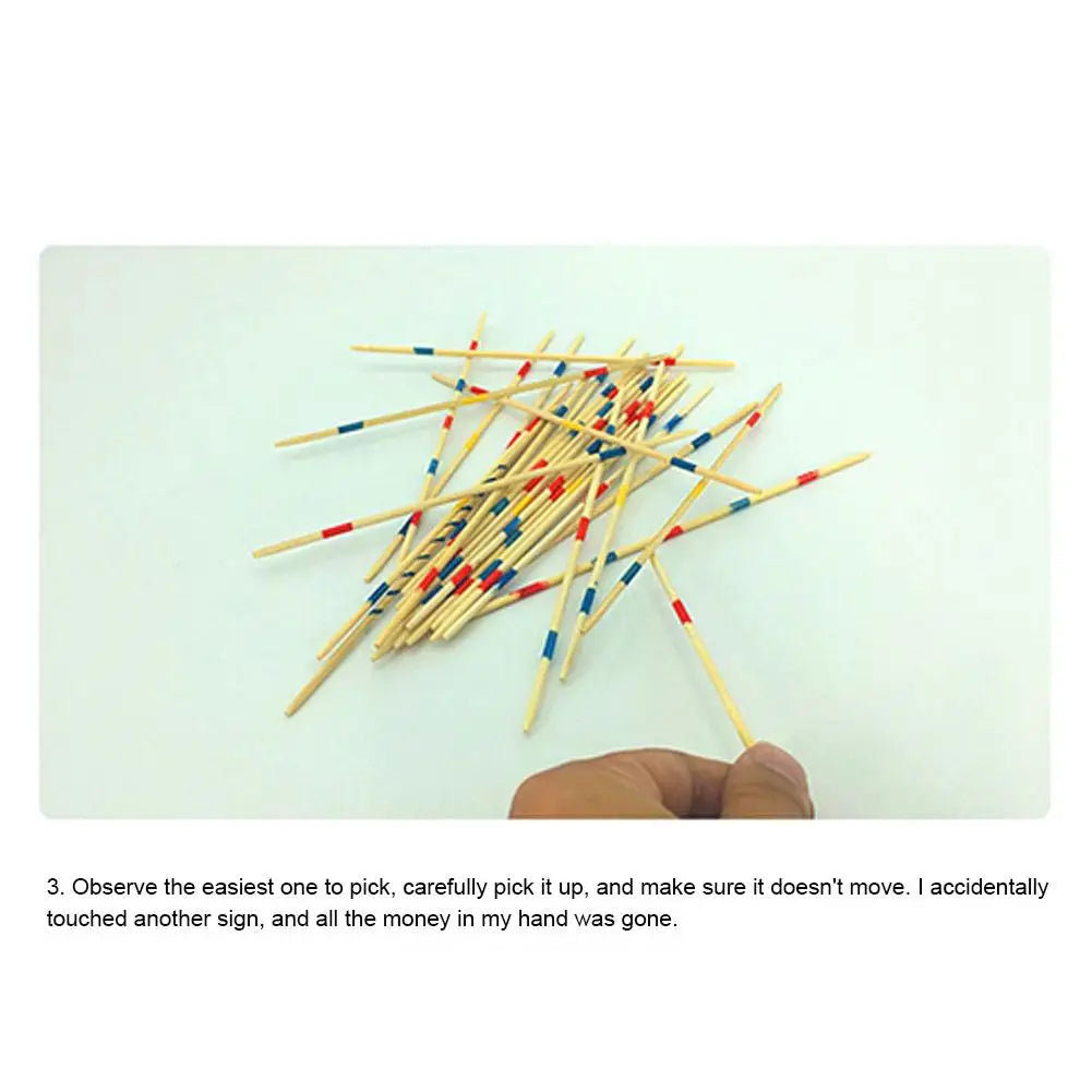 Traditional Mikado Spiel Pick Up Sticks With Box Multiplayer Game Baby Educational Wooden Board Game Stick Funny Desktop Toy