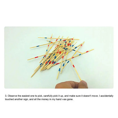 Traditional Mikado Spiel Pick Up Sticks With Box Multiplayer Game Baby Educational Wooden Board Game Stick Funny Desktop Toy