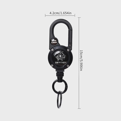Rope Retractable Pull Reel Steel Wire Carabiner Key Chains Buckle Holder Outdoor Sporty Keychain Multiple Tool Anti-Theft