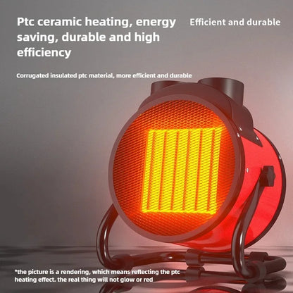 Portable 2000W Space Heater with Fan 2 Heat Settings Adjustable Thermostat Fan Mode Tip Over Overheat Protection for Indoor