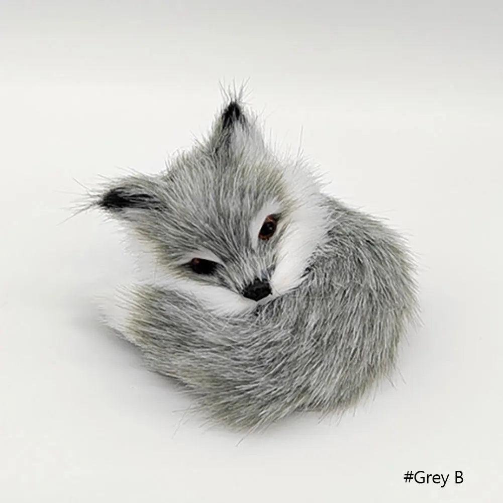 Mini Cat Rabbit Fox Owl Simulation Fur Model Plush Cats Action Figures Decor Gifts Imitation Animal Doll Home Decor Ornaments