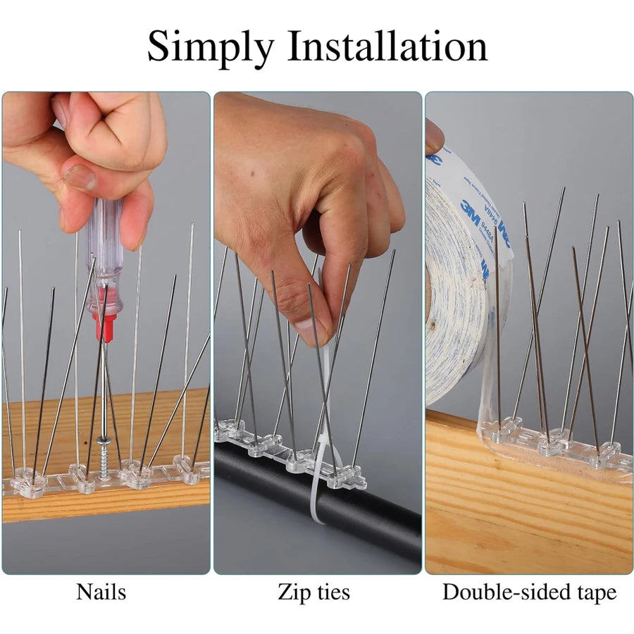 Bird Spikes Repellent Supplies Scarecaper Pigeons Animal Repeller Deterrent Amazes Birds Anti Outdoor Pest Control Products Home