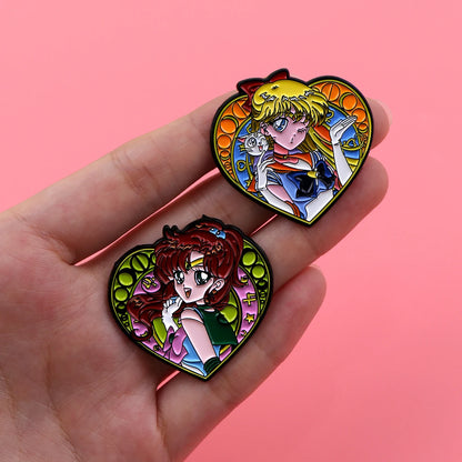 Manga Enamel Pin Anime Characters Badges on Backpack Brooches for Women Men Lapel Pins Cosplay Accessories Toys Gifts