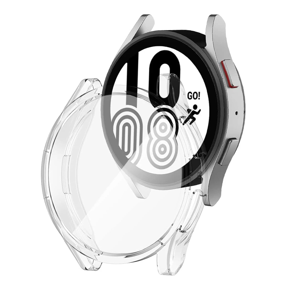 Watch Case for Samsung Galaxy Watch 4/5/6/7 40mm 44mm Screen Protector TPU All-Around Bumper Protective Cover ，Easy to install