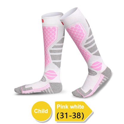 GTUBIKE New Winter Warm Ski Socks Anti-slip Thickened Compression Snowboard Socks Thermal Moisture-wicking Knee High Socks