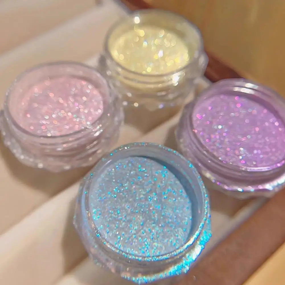 Pearl Effect Nail Powders Mirror Aurora Chrome Mermaid Nails Art Powder Rainbow AB Magic Mirror Pearl Shell Powder Supplies