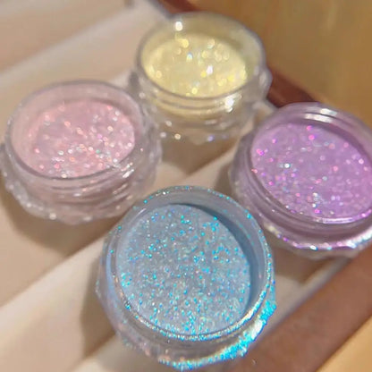 Pearl Effect Nail Powders Mirror Aurora Chrome Mermaid Nails Art Powder Rainbow AB Magic Mirror Pearl Shell Powder Supplies