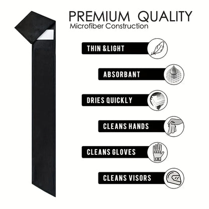 Streamer Football Towel, Thin Sports Towel, Dries Hands And Football Accessories White, Black（8x57cm/3x22.4in）