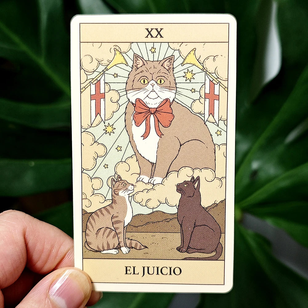 Cats Rule The Earth Tarot 10.3*6cm for The Feline-Obsessed Spanish Edition 78-Card Deck
