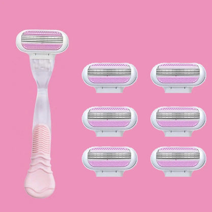 3-Layer Manual Shaving Razor – Ultra-Sharp Blades for Effortless Glide, Anti-Irritation Design, Long-Lasting Durability, Perfe