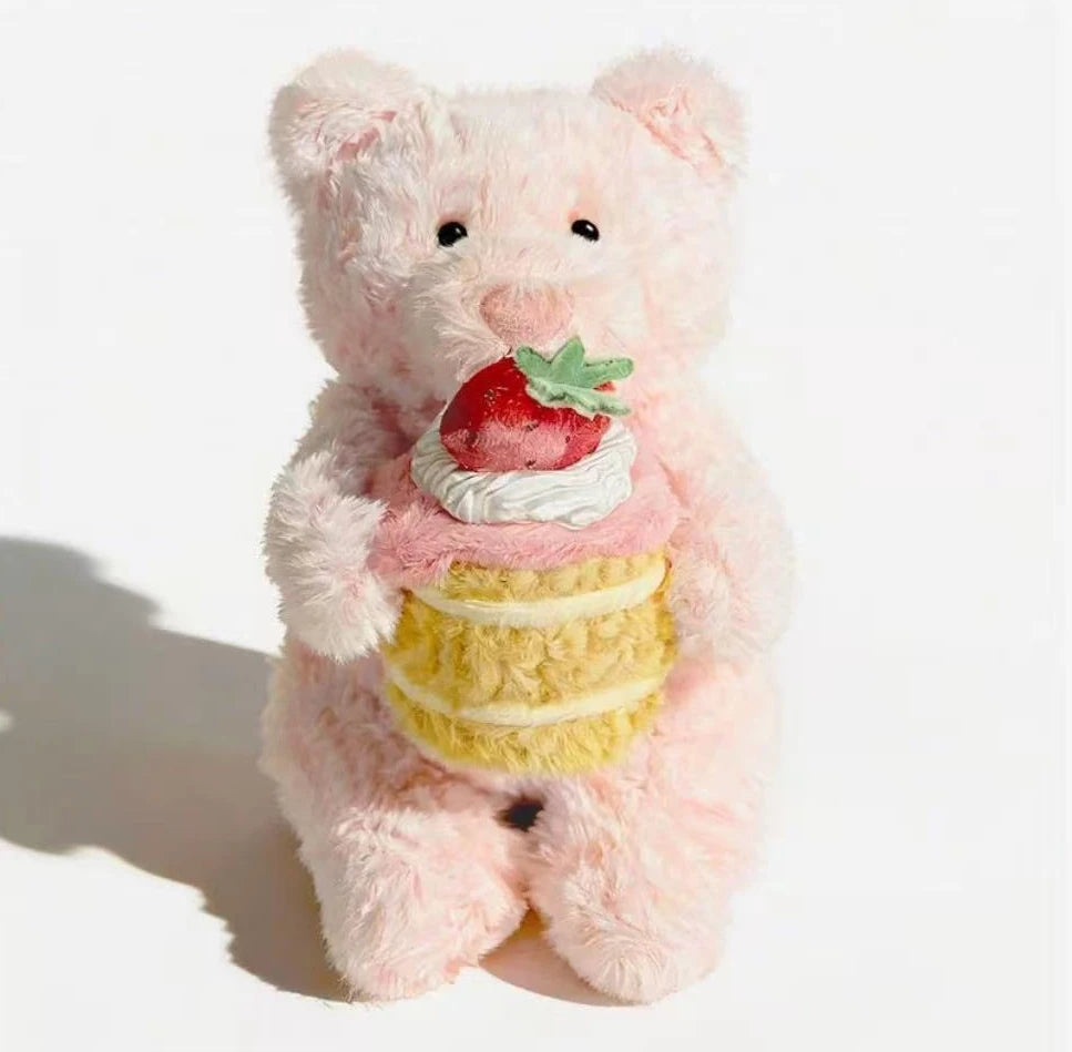JC Spring new arrivals limited edition strawberry cake Leora Bear Plush Toy Doll Bear Doll Cute Plush Doll Soothing Plush Toy