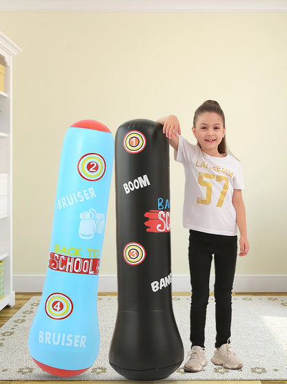 PVC thickened children's boxing column, inflatable for teenagers. Fitness punching bag that won't fall down. Add sand and water