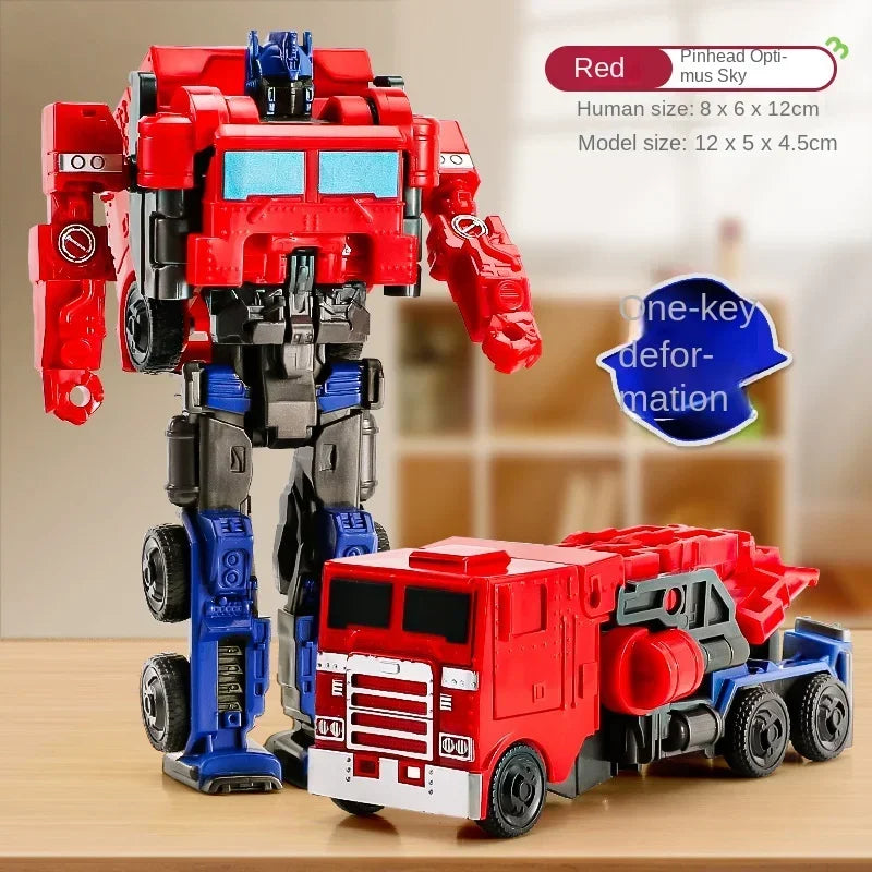 Transformation Car Toy One Step Deformation Robot Action Figure Model Kid Puzzle Toy Anime Robot Model Deformation Car
