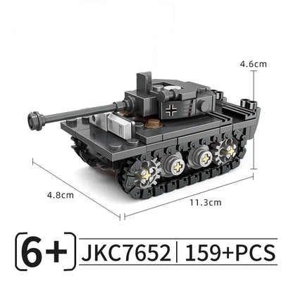 WW2 King Tiger Heavy Tank Building Blocks - DIY Military Model Kit , Educational Toy Gift for Kids