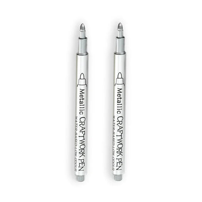2/1Pc Brush Metallic Marker Pens Gold Silver Color Permanent Art Marker For Manga Crafts Scrapbooking School Stationery Supplies