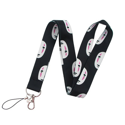 Anime Movie Lanyard Cute Cat Card Holder Neck Strap for Key ID Card Phone Straps Badge Holder Keyrings Cosplay Accessories Gifts