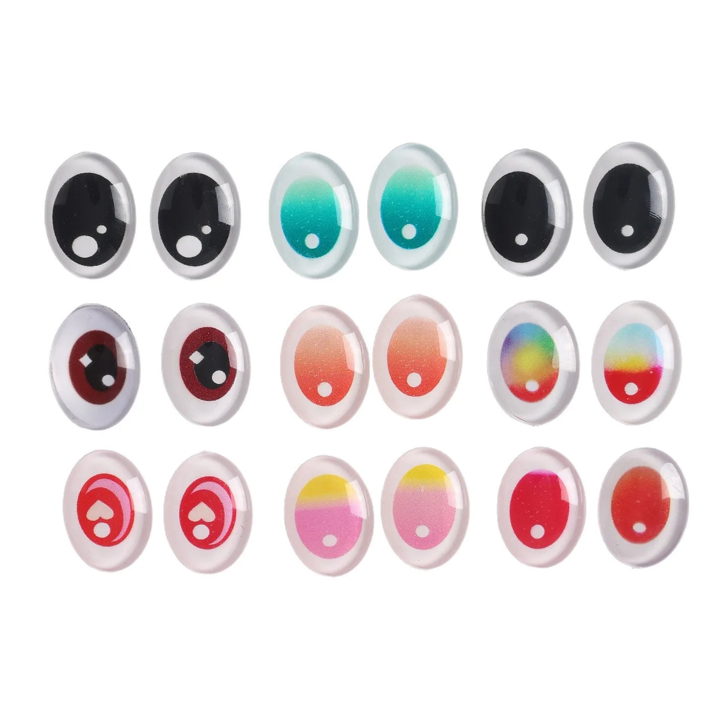18pcs For Labubu Eye Accessories Simulation Glass Eye Patches Dolls Accessories