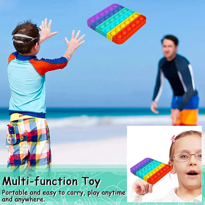 2Pcs Hot Push Bubble Fidget Toys Sensory Autism Special Needs Stress Reliever Squeeze Decompression Toy Fidget Toys For Kids