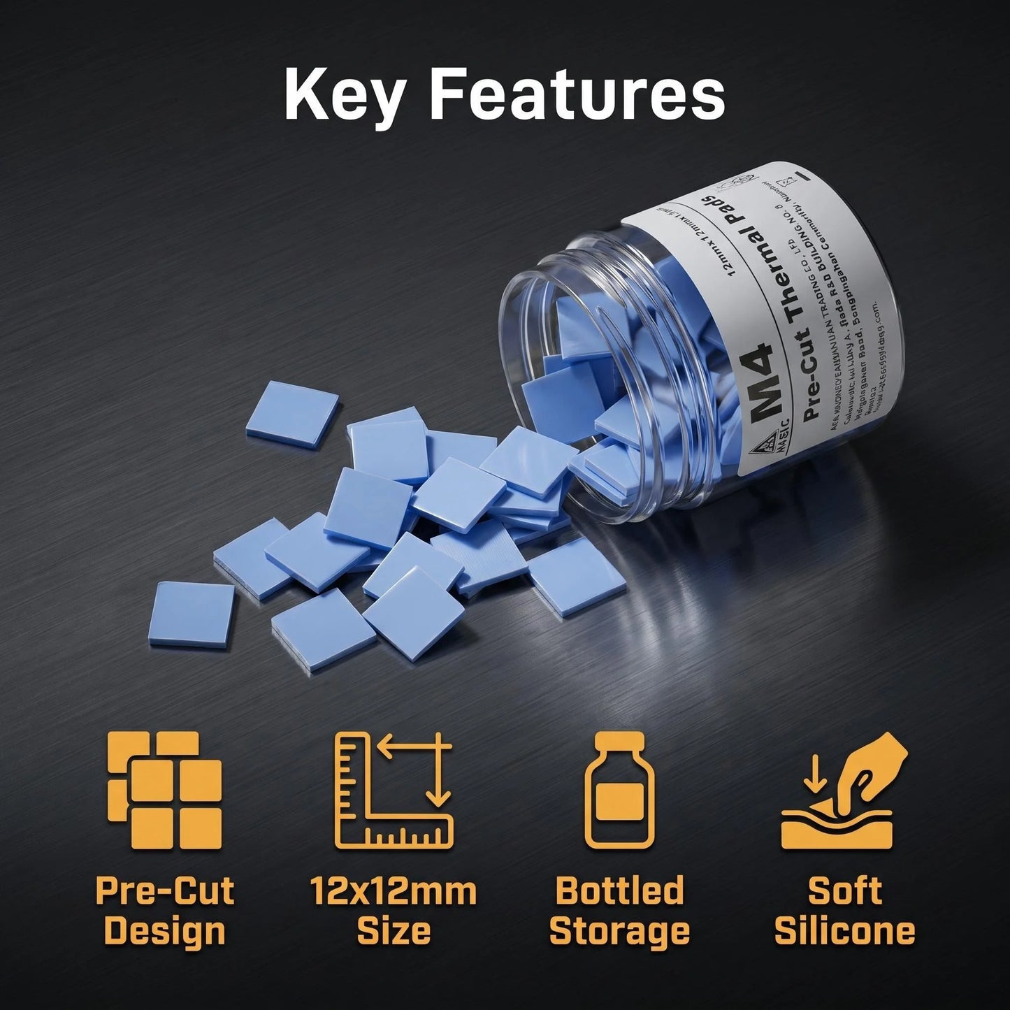 Thermal Pads thermal pad 6W IC heat sink Chip High Thermal Conductivity Self-adhesive Mobile Phone Motherboard Repair Silicone